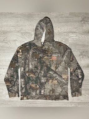 Realtree All Over Print Camo Hoodie with Orange Logo